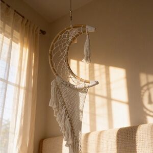 Macrame Crescent Moon Wall Decor